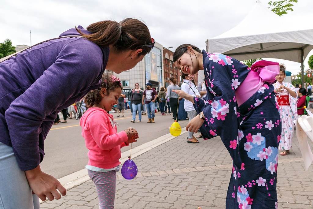 Street festival participants