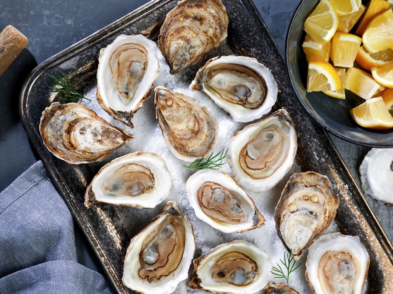 Oysters, flat-lay, Fall Flavours, Savour Victoria, lemons