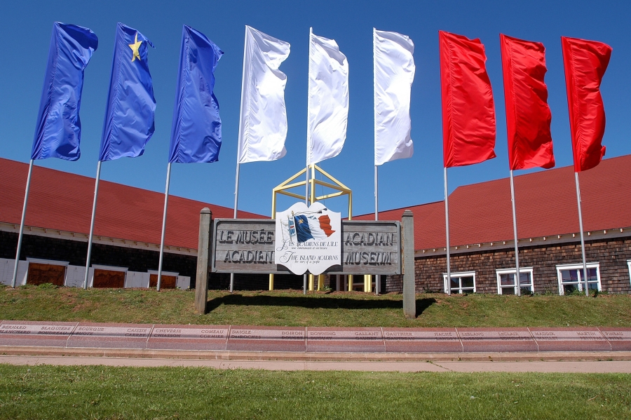 Exterior view of front of Acadian Museum, Miscouche, PEI