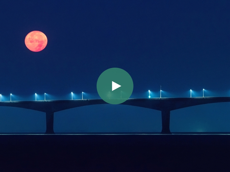 Confederation Bridge with Play Button